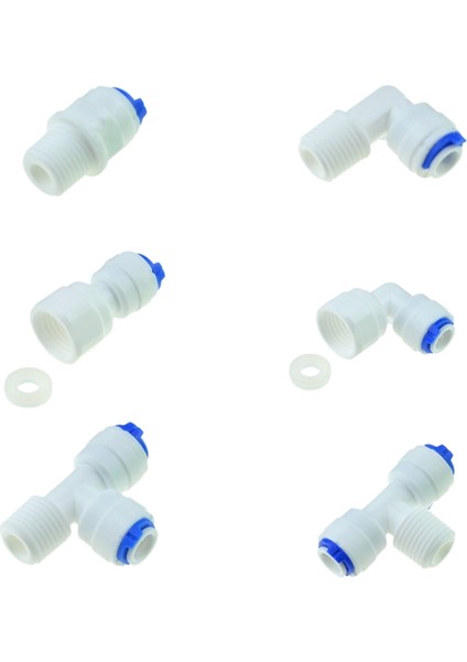 Pcf Stili 3ı8 Hortum-1ı4 Konu Ters Ozmoz Su Arıtıcı Için Ro Su Hızlı Boru Bağlantısı Od Hortum Erkek Dişi Konu Plastik Bağlayıcı (Yurt Dışından)