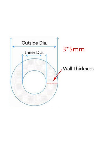 3x5 mm Tarzı 3 Metre Metreler Şeffaf Gıda Kalitesi Silikon Hortum Esnek Bahçe Kauçuk Hortum Akvaryum Yumuşak Boru (Yurt Dışından)