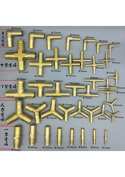 3 Yollu -Y Tarzı 6mm Diken Messing Birleştirici Boru Bağlantısı T x Y U Tipi Hortum Bağlantı Parçası Bakır Torbalı Konnektör Ortak Adaptör (Yurt Dışından) fiyatları