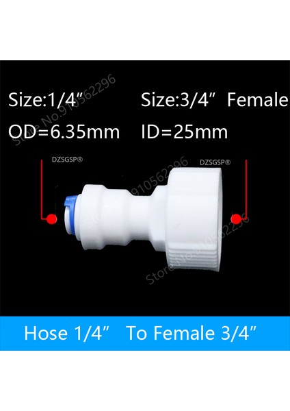 1L4HORTUM-3L4KADIN Stili Od Boru Düz Eşit Redüktör Bağlayıcı Fitting Akvaryum Ters Ozmoz Ro Su Dispanseri Için Uygun (Yurt Dışından)