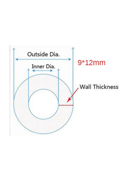 9X12 mm Stili 3 Metre Metreler Şeffaf Gıda Kalitesi Silikon Hortum Esnek Bahçe Kauçuk Hortum Akvaryum Yumuşak Boru (Yurt Dışından)