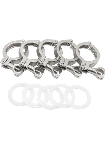 5 Parça Tarzı 19MMX Yüksük 25,4 Ev Yapımı Bira Için Paslanmaz Çelik Tri Clover Hijyenik Aksesuar 4 Tri Clamp Conta Od (Yurt Dışından)