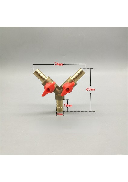 6mm-3 Yollu Stil Y Tipi Üç Yollu Pirinç Açma Kapama Vana Boru Bağlantı Adaptörü - Yakıt Gaz Su Yağ Hava Için - Hortum Barbı (Yurt Dışından)