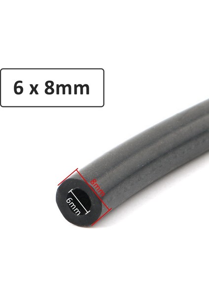 6X8MM Tarzı 1m Siyah Silikon Tüp 3~38MM Kauçuk Hortum Esnek Yumuşak Boru Akvaryum Hava Pompası Için (Yurt Dışından)