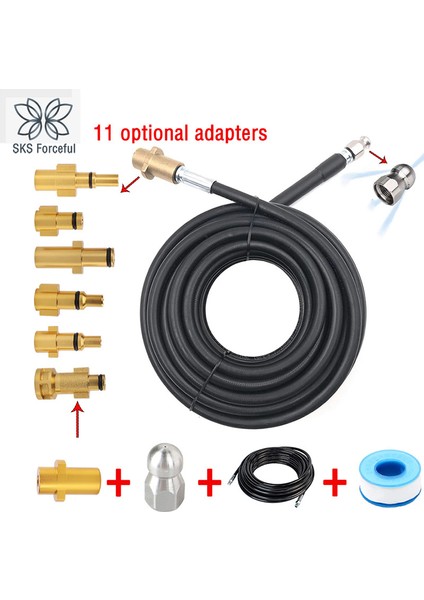 G1-4 Konektör Stili 8 Metre Karcher Yüksek Basınçlı Temizleyici Için Özelleştirilebilir Uzunluk Temizlik Nozul Hortum Boru Temizleyici Kiti (Yurt Dışından) fiyatları