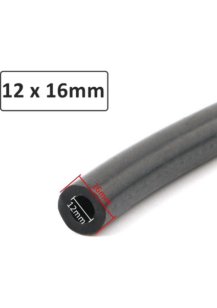 12 x 16 mm Tarzı 1m Siyah Silikon Tüp 3~38MM Kauçuk Hortum Esnek Yumuşak Boru Akvaryum Hava Pompası Için (Yurt Dışından)
