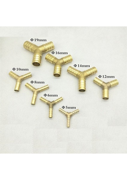 3 Yollu -T Tarzı 12 mm Diken Messing Birleştirici Boru Bağlantısı T x Y U Tipi Hortum Bağlantı Parçası Bakır Torbalı Konnektör Ortak Adaptör (Yurt Dışından) fırsatları