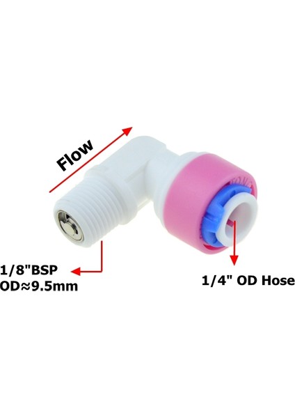 L Tipi Erkekten Hortuma Tarzı Ro Su Dirsek Doğru Kontrol Valfi Hızlı Bağlantı Hortum Erkek Ters Osmoz Sistemi Plastik Bağlayıcı (Yurt Dışından)