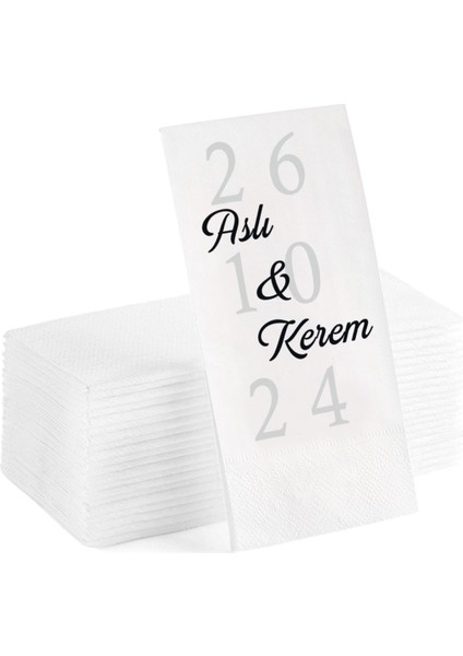 Kişiye Özel Yazılı Sunum Servis Peçetesi Konuşan Kağıt Peçete