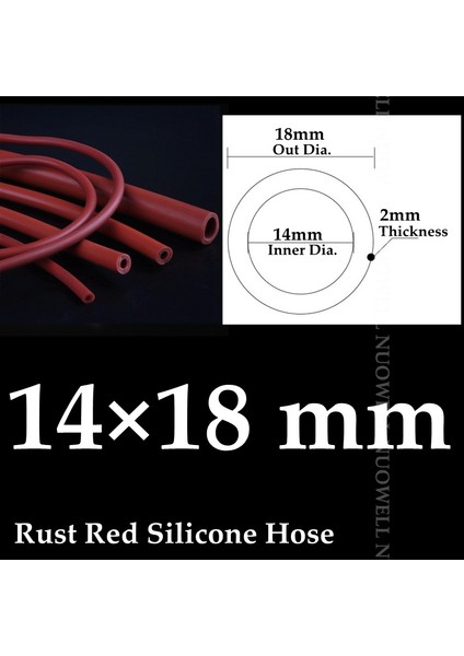 14X18MM Tarzı 3 Milyon I.D2~16MM Paslanmaz Kırmızı Silikon Boru Isıya Dayanıklı Otomobil Yağ Borusu Vakum Soğutma Borusu Hava Pompası Yumuşak Kauçuk Hortum (Yurt Dışından)