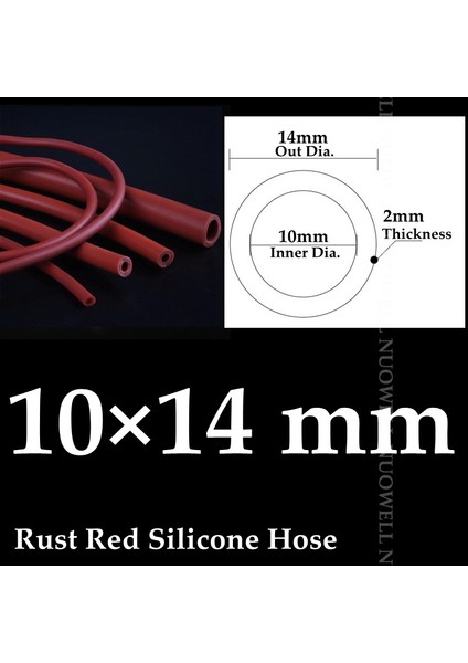 10X14MM Tarzı 1 Milyon I.D2~16MM Paslanmaz Kırmızı Silikon Boru Isıya Dayanıklı Otomobil Yağ Borusu Vakum Soğutma Borusu Hava Pompası Yumuşak Kauçuk Hortum (Yurt Dışından)