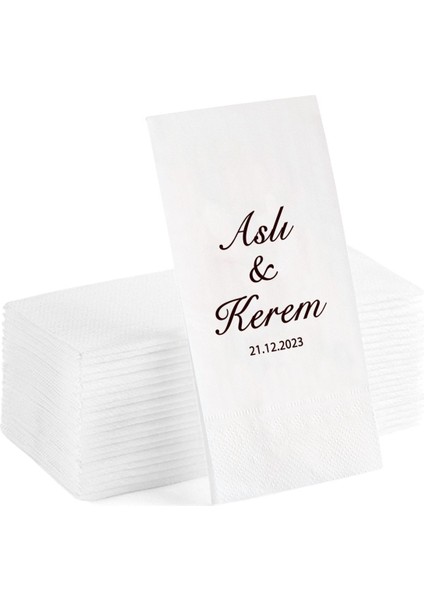 Kişiye Özel Söz Düğün Nişan Sunum Servis Peçetesi Konuşan Kağıt Peçete