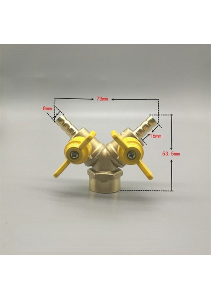 8mm Kadın Tarzı Y Tipi Üç Yollu Pirinç Açma Kapama Vana Boru Bağlantı Adaptörü - Yakıt Gaz Su Yağ Hava Için - Hortum Barbı (Yurt Dışından)