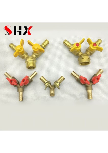 8mm Kadın Tarzı Y Tipi Üç Yollu Pirinç Açma Kapama Vana Boru Bağlantı Adaptörü - Yakıt Gaz Su Yağ Hava Için - Hortum Barbı (Yurt Dışından)