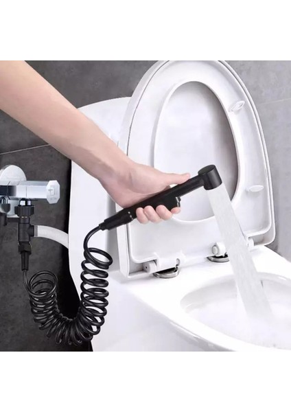 Siyah Stil 2m Su Tesisatı Tuvalet Bidet Püskürtme Aparatı Telefon Hattı Tesisat Hortumu Banyo Aksesuarları Için Esnek Duş Hortumu (Yurt Dışından)