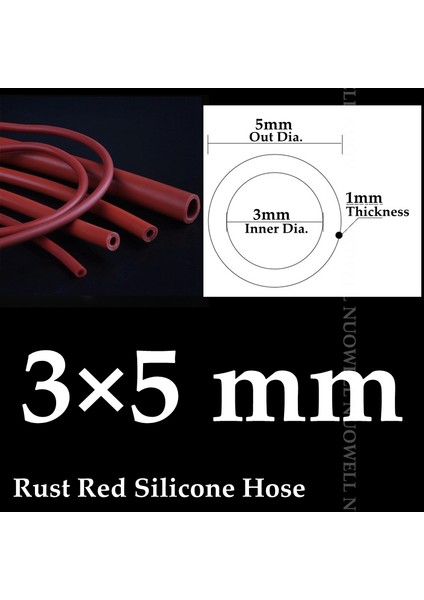 3X5MM Tarzı 1 Milyon I.D2~16MM Paslanmaz Kırmızı Silikon Boru Isıya Dayanıklı Otomobil Yağ Borusu Vakum Soğutma Borusu Hava Pompası Yumuşak Kauçuk Hortum (Yurt Dışından)