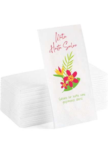 Yazılı Sunum Servis Peçetesi Konuşan Kağıt Peçete