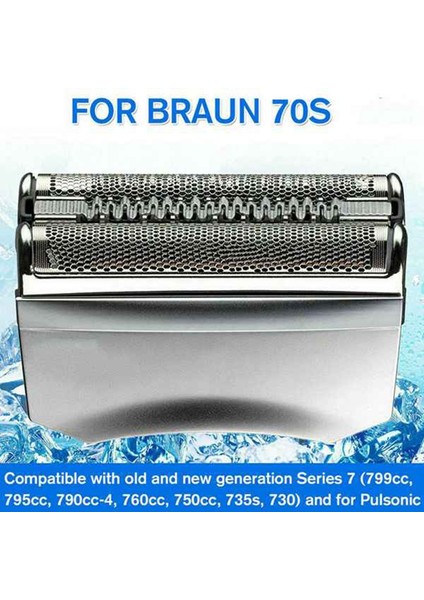2 Adet Yedek Tıraş Makinesi Folyo Kaset Kafası Braun 70S Serisi 7 799Cc 760Cc 750Cc 730 735S Pulsonic Jilet Için (Yurt Dışından)