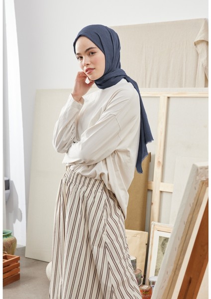 Gece Mavisi Fresh Scarfs Bambu Şal modelleri