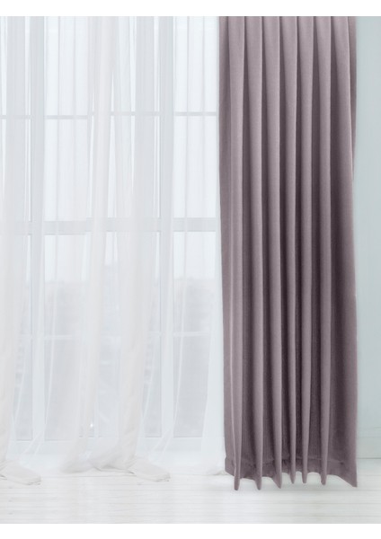 Alaska Keten Fon Perde Açık Gri Tek Kanat (Pilesiz) fırsatları