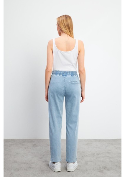 Marla Sky Blue Yüksek Bel Slouchy Jogger Pantolon - Sky Blue modelleri