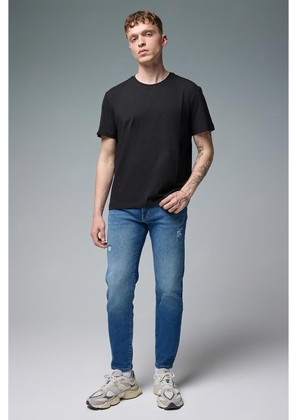 Smith Dark Blue Tapered Fit Jean Pantolon - Dark Blue fiyatları