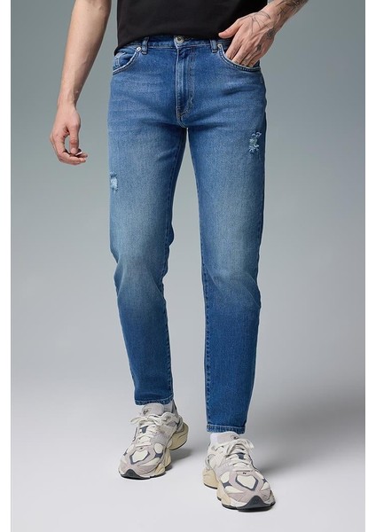 Smith Dark Blue Tapered Fit Jean Pantolon - Dark Blue modelleri