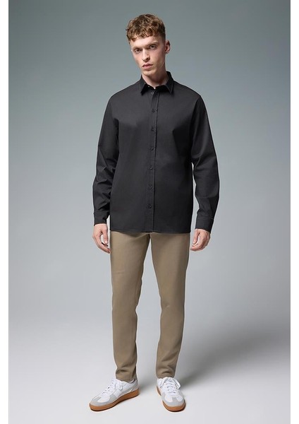 Alfred Beli Lastikli Smart Pantolon - Vizon