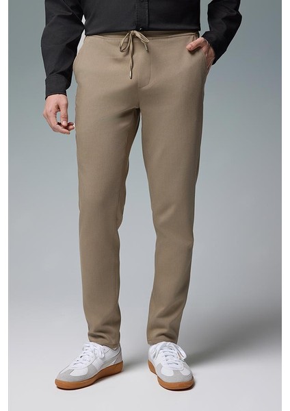 Alfred Beli Lastikli Smart Pantolon - Vizon fiyatları