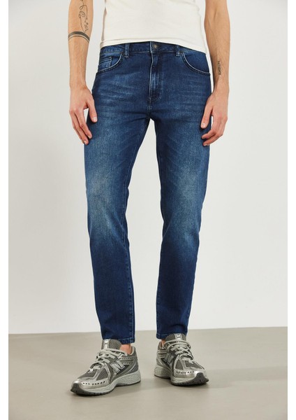 Smith Deep Dark Blue Tapered Fit Jean Pantolon - Deep Dark Blue fırsatları