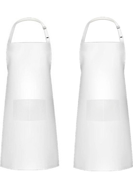 2 Adet Beyaz Stil 2 Adet Ayarlanabilir Mutfak Önlüğü Su Geçirmez Yağ Geçirmez Pişirme Profesyonel Şef Kadın Erkekler Için Siyah Beyaz (Yurt Dışından)