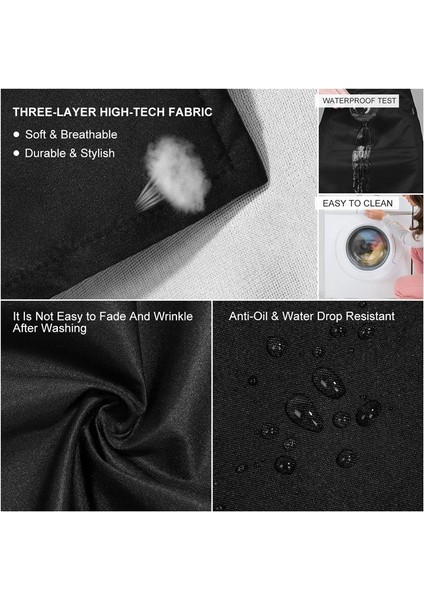 2 Adet Beyaz Stil 2 Adet Ayarlanabilir Mutfak Önlüğü Su Geçirmez Yağ Geçirmez Pişirme Profesyonel Şef Kadın Erkekler Için Siyah Beyaz (Yurt Dışından) fırsatları