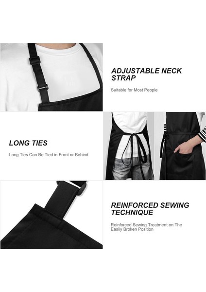 2 Adet Beyaz Stil 2 Adet Ayarlanabilir Mutfak Önlüğü Su Geçirmez Yağ Geçirmez Pişirme Profesyonel Şef Kadın Erkekler Için Siyah Beyaz (Yurt Dışından) indirimleri