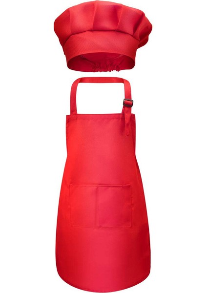 Beyaz Stil M Boyutu Çocuk El Sanatları Önlük ve Şapka Seti Tek Renk Cep Önlük + Lastikli Mutfak Başlığı (Yurt Dışından) indirimleri