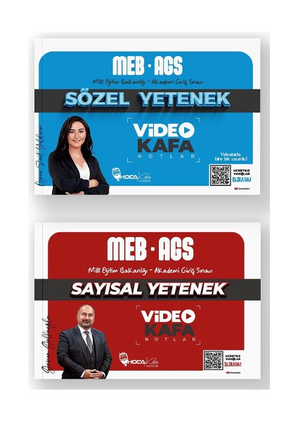 2025 Meb-Ags Sözel / Sayısal Yetenek Video Kafa Notlar 2'li Set