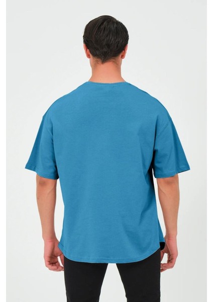 x Serüven %100 Organik Pamuk Erkek Düz Turkuaz Tişört Regular Fit / Normal Kesim modelleri