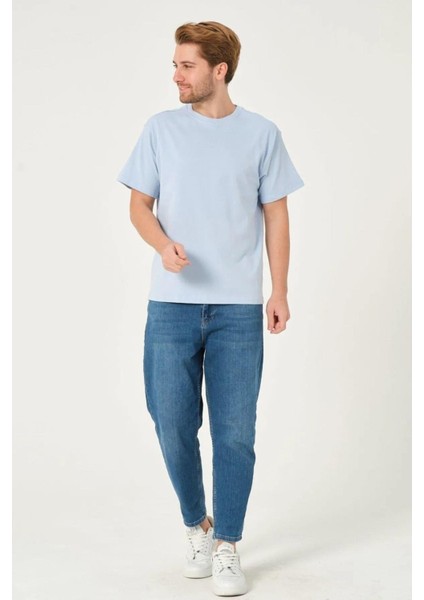 x Serüven %100 Organik Pamuk Erkek Düz Bebe Mavi Tişört Regular Fit / Normal Kesim indirimleri
