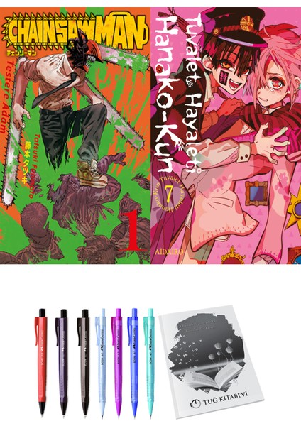 Chainsawman 1 ve Hanako-Kun Tuvalet Hayaleti 7 2li Set