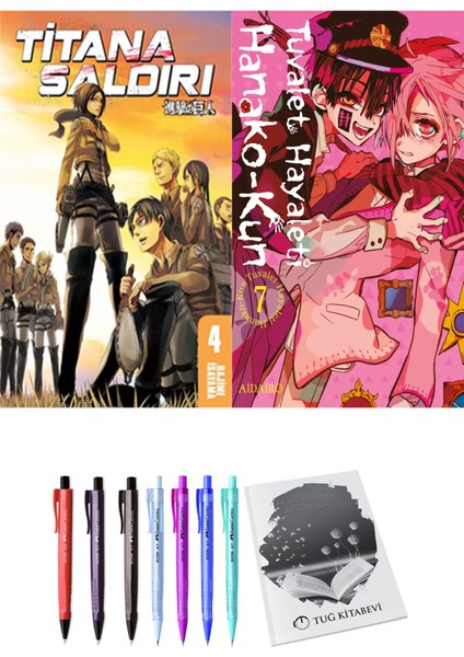 Titana Saldırı 4 ve Hanako-Kun Tuvalet Hayaleti 7 2li Set