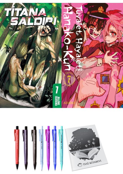 Titana Saldırı 7 ve Hanako-Kun Tuvalet Hayaleti 7 2li Set