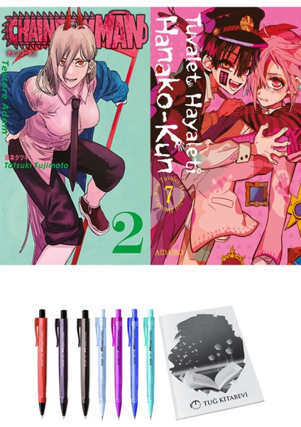Chainsawman 2 ve Hanako-Kun Tuvalet Hayaleti 7 2li Set