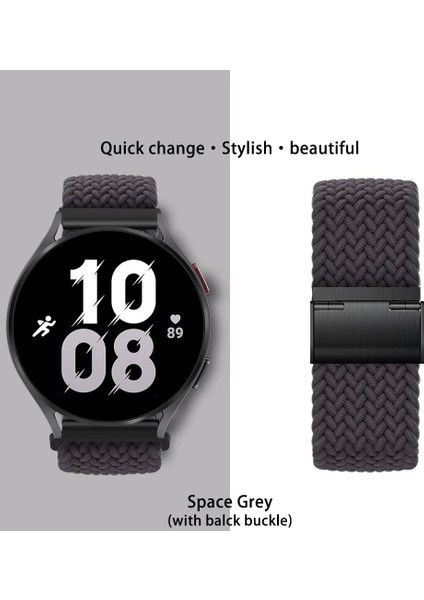 Samsung Galaxy Watch 4 5 6 7 Fe 40 44MM Classic 42 43 46 47MM Uyumlu 20MM Metal Klips Örgü Kordon