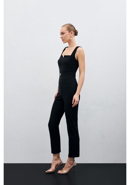 Bel Aksesuarlı Pantolon - Siyah fiyatları