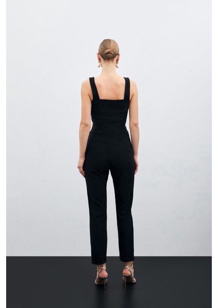 Bel Aksesuarlı Pantolon - Siyah indirimleri