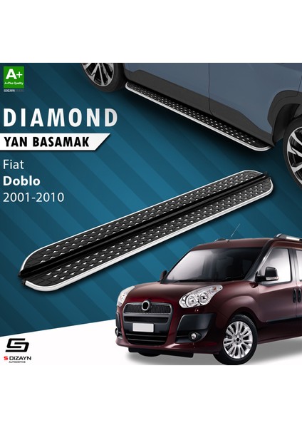 Fiat Doblo Uzun Şase Diamond Krom Yan Basamak 223 cm 2001-2010