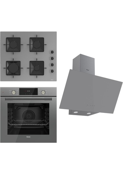 Flowart Ss Serisi Gri Set (SS208 + QMS63CPR +D079 )
