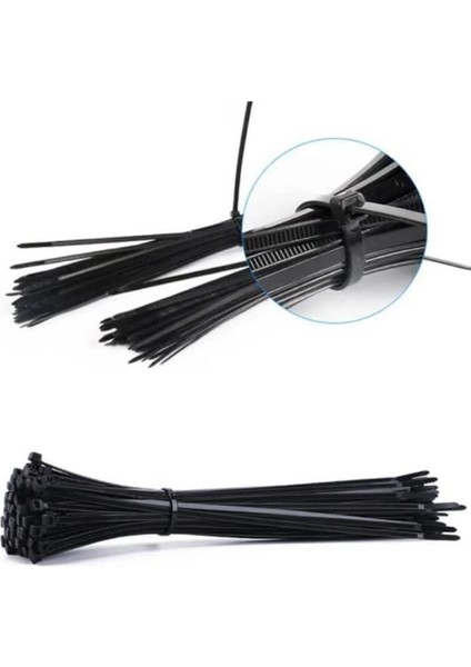 Kablo Bağı Plastik Cırt Kelepçe Kablo Klipsi 100 Adet Klips 3.6X200MM