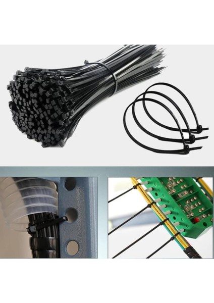 Kablo Bağı Plastik Cırt Kelepçe Kablo Klipsi 100 Adet Klips 3.6X200MM