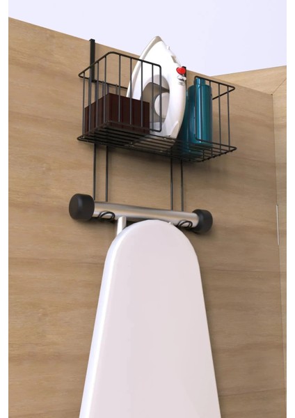 Asılabilir Ütü Düzenleyici Ütü Masası Tutacağı Ütü Sepeti Çamaşır Odası Organizer Banyo Düzenleyici