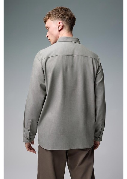 Nicolas Regular Fit Gabardin Gömlek - Haki fiyatları